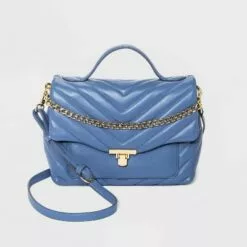 Quilted Top Handle Satchel Handbag - A New Day™ Blue -A New Day popular shop unnamed file 2010
