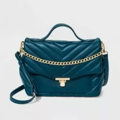 Quilted Top Handle Satchel Handbag - A New Day™ Blue -A New Day popular shop unnamed file 2012