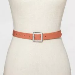 Women's Chunky Center Bar Belt - A New Day™ Apricot Orange
