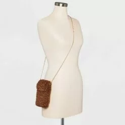 Party Phone Crossbody Bag - A New Day™ Metallic Gray/crosshatch