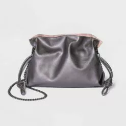 Soft Clutch - A New Day™ Metallic Gray -A New Day popular shop unnamed file 2104