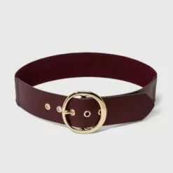 Women's Round Buckle Belt - A New Day™ Burgundy -A New Day popular shop unnamed file 213