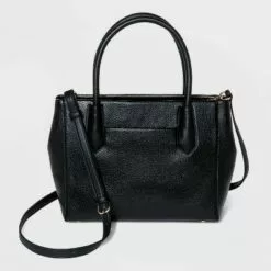Zip Closure Satchel Handbag - A New Day™ Black -A New Day popular shop unnamed file 2234