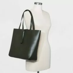 Small Reversible Tote Handbag - A New Day™ Black/brown