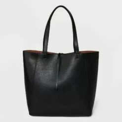 Small Reversible Tote Handbag - A New Day™ Black/brown -A New Day popular shop unnamed file 2248