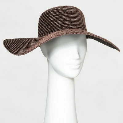Women's Wide Brim Straw Hat - A New Day™ Natural/brown 3 Women's Wide Brim Straw Hat - A New Day™ Natural/brown