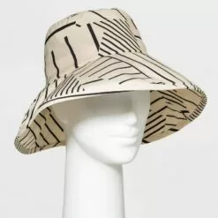 Women's Abstract Print Down Brim Bucket Hat - A New Day™ Sage Green