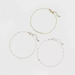 Bars and Discs Anklet Set - A New Day™