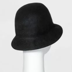 Women's Felt Cloche Hat - A New Day™ Black