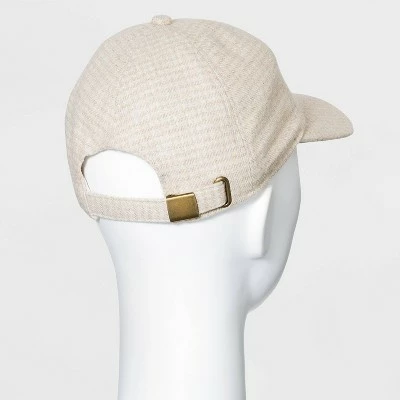 Women's Plaid Felt Baseball Hat - A New Day™ Cream 3 Women's Plaid Felt Baseball Hat - A New Day™ Cream