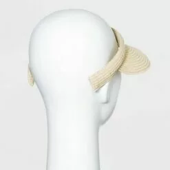 Women's Straw Visor Hat - A New Day™ Natural