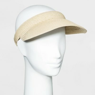 Women's Straw Visor Hat - A New Day™ Natural 4 Women's Straw Visor Hat - A New Day™ Natural - Image 2