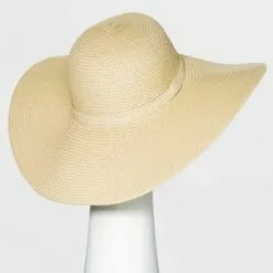 Women's Packable Essential Straw Floppy Hat - A New Day™ Natural
