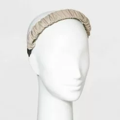 Faux Leather Ruched Headband - A New Day™ Ivory -A New Day popular shop unnamed file 2391