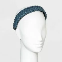 Faux Leather Braded Headband - A New Day™ Dark Blue -A New Day popular shop unnamed file 2396