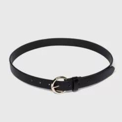 Women's Round Buckle Belt - A New Day™ Black -A New Day popular shop unnamed file 245