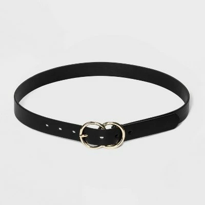 Women's Double Buckle Belt - A New Day™ Black 7 Women's Double Buckle Belt - A New Day™ Black - Image 5