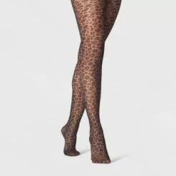 Women's Leopard Sheer Tights - A New Day™ Black -A New Day popular shop unnamed file 2576