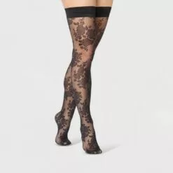 Women's Sheer Rose Thigh Highs - A New Day™ Black -A New Day popular shop unnamed file 2626