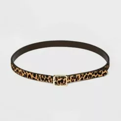Women's Leopard Print Gold Square Buckle Belt - A New Day™ 12 Women's Leopard Print Gold Square Buckle Belt - A New Day™ -A New Day popular shop unnamed file 263