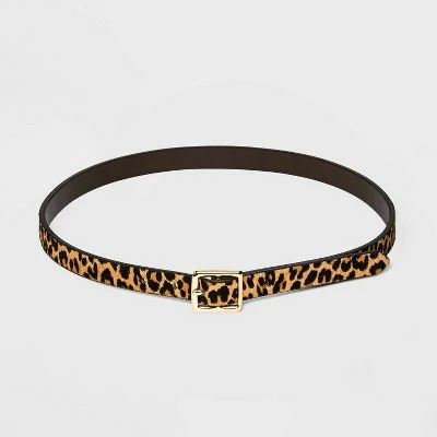 Women's Leopard Print Gold Square Buckle Belt - A New Day™ 6 Women's Leopard Print Gold Square Buckle Belt - A New Day™ - Image 4