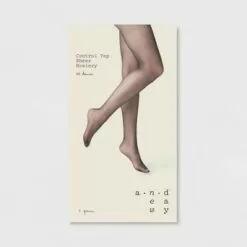 Women's 20D Sheer High-Waisted Control Top Tights - A New Day™ Black