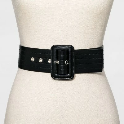 Women's Quilted Wide Belt - A New Day™ 3 Women's Quilted Wide Belt - A New Day™