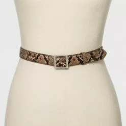 Women's Skinny Exotic Snake Belt - A New Day™ Snake