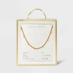 14K Gold Plated Cubic Zirconia Curb Chain Necklace - A New Day™ 8 14K Gold Plated Cubic Zirconia Curb Chain Necklace - A New Day™ -A New Day popular shop unnamed file 2869