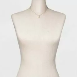 14K Gold Plated Cubic Zirconia Design Pendant Necklace - A New Day™