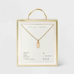 14K Gold Plated Cubic Zirconia Design Pendant Necklace - A New Day™ -A New Day popular shop unnamed file 2888
