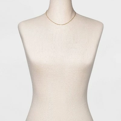 14K Gold Plated Herringbone Chain Necklace - A New Day™ 3 14K Gold Plated Herringbone Chain Necklace - A New Day™