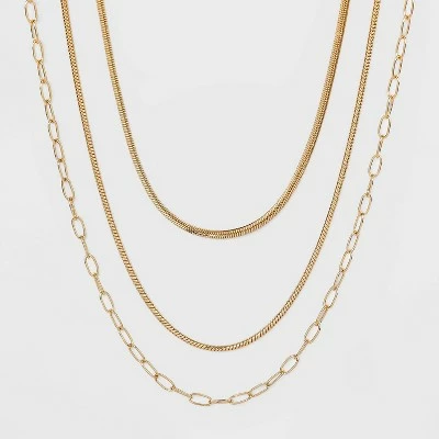 Round Flat Snake Chain Necklace - A New Day™ Gold 5 Round Flat Snake Chain Necklace - A New Day™ Gold - Image 3