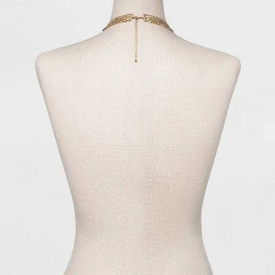 16" Layered Curb Chain Necklace - A New Day™ Gold 4 16" Layered Curb Chain Necklace - A New Day™ Gold - Image 2