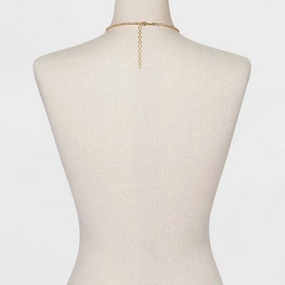 Crystal Rhinestone Chain Necklace - A New Day™ Gold 4 Crystal Rhinestone Chain Necklace - A New Day™ Gold - Image 2