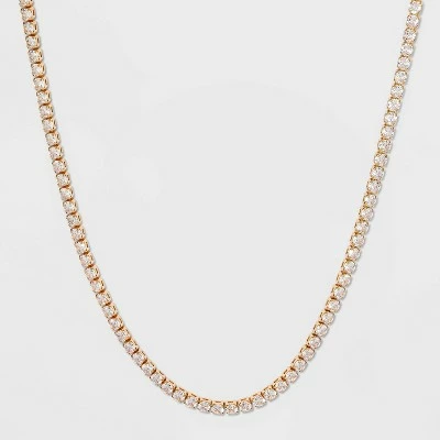 Crystal Rhinestone Chain Necklace - A New Day™ Gold 5 Crystal Rhinestone Chain Necklace - A New Day™ Gold - Image 3