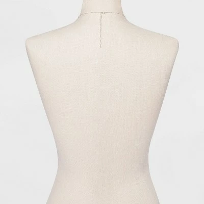 Crystal Sterling Plated Initial Tag Cut Out Pendant Necklace - A New Day™ Metallic Silver 5 Crystal Sterling Plated Initial Tag Cut Out Pendant Necklace - A New Day™ Metallic Silver - Image 3