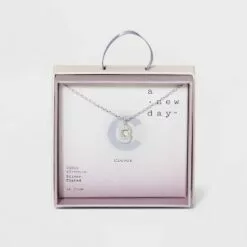 Crystal Sterling Plated Initial Tag Cut Out Pendant Necklace - A New Day™ Metallic Silver 42 Crystal Sterling Plated Initial Tag Cut Out Pendant Necklace - A New Day™ Metallic Silver -A New Day popular shop unnamed file 2953