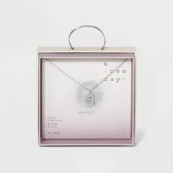 Crystal Sterling Plated Initial Tag Cut Out Pendant Necklace - A New Day™ Metallic Silver 46 Crystal Sterling Plated Initial Tag Cut Out Pendant Necklace - A New Day™ Metallic Silver -A New Day popular shop unnamed file 2957