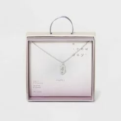 Crystal Sterling Plated Initial Tag Cut Out Pendant Necklace - A New Day™ Metallic Silver 49 Crystal Sterling Plated Initial Tag Cut Out Pendant Necklace - A New Day™ Metallic Silver -A New Day popular shop unnamed file 2960