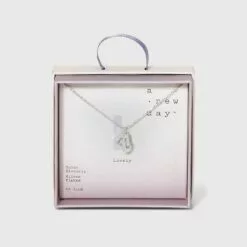 Crystal Sterling Plated Initial Tag Cut Out Pendant Necklace - A New Day™ Metallic Silver 51 Crystal Sterling Plated Initial Tag Cut Out Pendant Necklace - A New Day™ Metallic Silver -A New Day popular shop unnamed file 2962