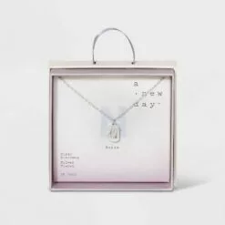 Crystal Sterling Plated Initial Tag Cut Out Pendant Necklace - A New Day™ Metallic Silver 53 Crystal Sterling Plated Initial Tag Cut Out Pendant Necklace - A New Day™ Metallic Silver -A New Day popular shop unnamed file 2964