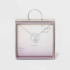 Crystal Sterling Plated Initial Tag Cut Out Pendant Necklace - A New Day™ Metallic Silver 54 Crystal Sterling Plated Initial Tag Cut Out Pendant Necklace - A New Day™ Metallic Silver -A New Day popular shop unnamed file 2965
