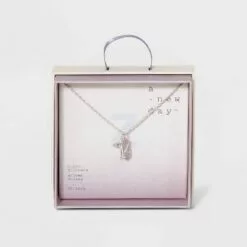 Crystal Sterling Plated Initial Tag Cut Out Pendant Necklace - A New Day™ Metallic Silver 65 Crystal Sterling Plated Initial Tag Cut Out Pendant Necklace - A New Day™ Metallic Silver -A New Day popular shop unnamed file 2976