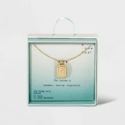 Silver Plated Initial Tag Pendant Necklace - A New Day™ Gold 41 Silver Plated Initial Tag Pendant Necklace - A New Day™ Gold -A New Day popular shop unnamed file 2985