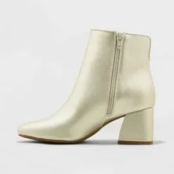 Women's Adele Block Heeled Ankle Boots - A New Dayâ„¢ Gold