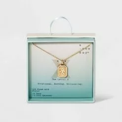 Silver Plated Initial Tag Pendant Necklace - A New Day™ Gold 61 Silver Plated Initial Tag Pendant Necklace - A New Day™ Gold -A New Day popular shop unnamed file 3005
