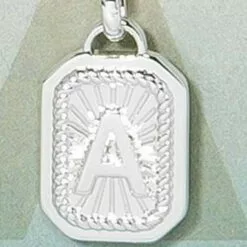Silver Plated Initial Tag Pendant Necklace - A New Day™ -A New Day popular shop unnamed file 3012