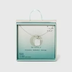 Silver Plated Initial Tag Pendant Necklace - A New Day™ -A New Day popular shop unnamed file 3019