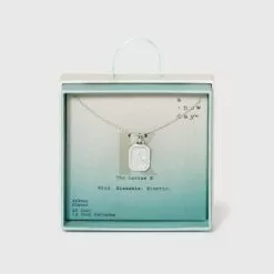 Silver Plated Initial Tag Pendant Necklace - A New Day™ -A New Day popular shop unnamed file 3023